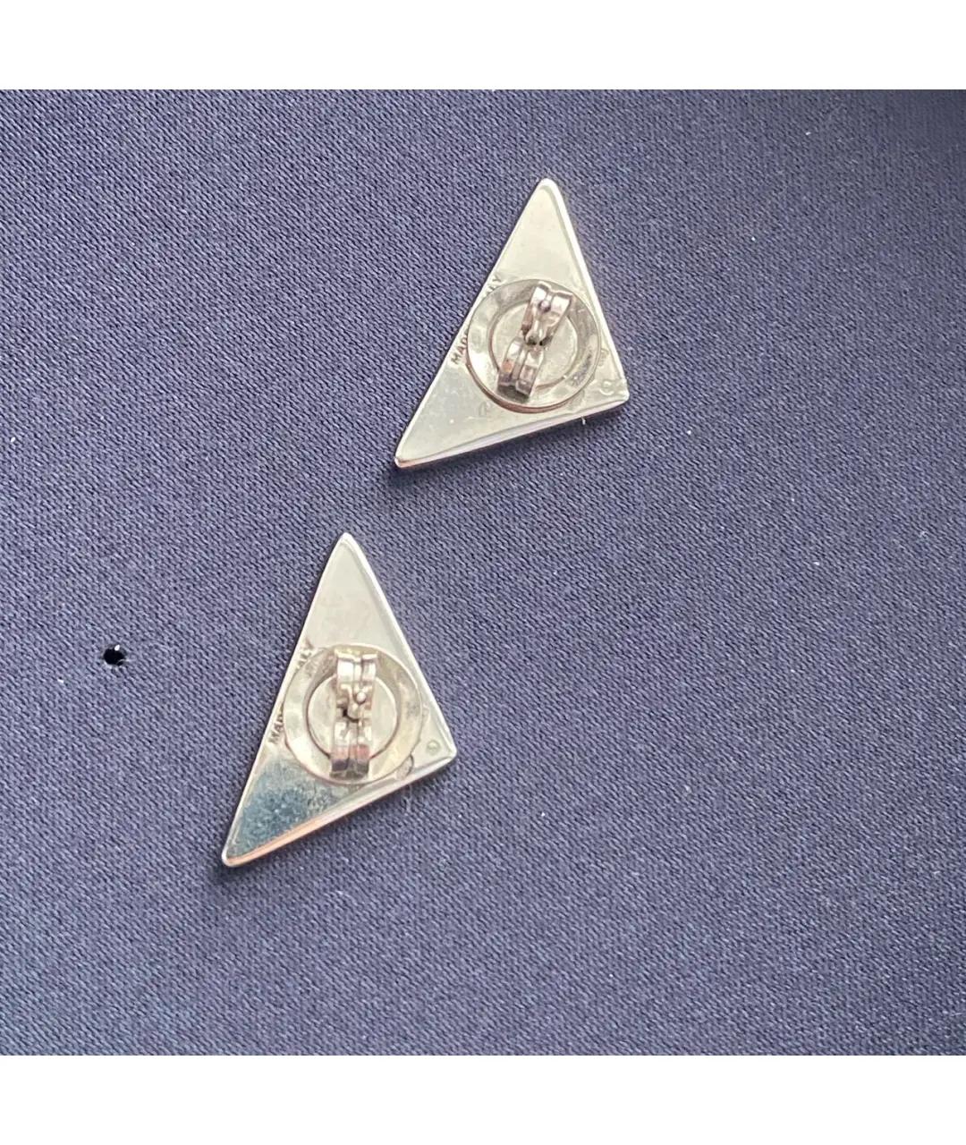 PRADA Черные серебряные серьги, фото 2