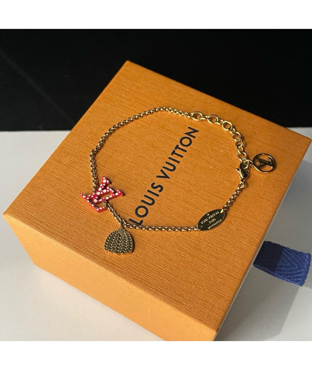 LOUIS VUITTON Золотой металлический браслет, фото 7