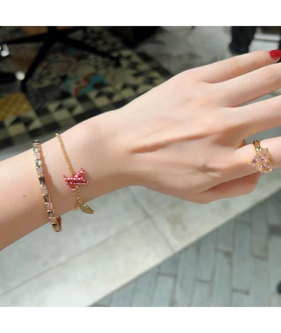 LOUIS VUITTON Золотой металлический браслет, фото 6