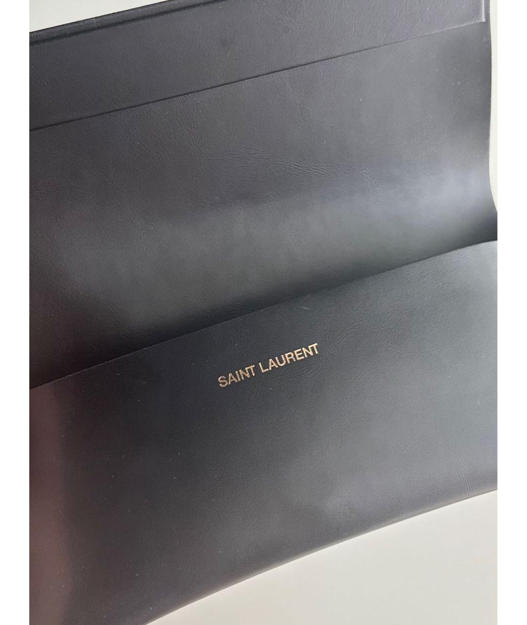 SAINT LAURENT Коричневые пластиковые солнцезащитные очки, фото 8