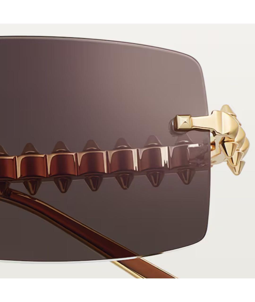 CARTIER Золотые металлические солнцезащитные очки, фото 4