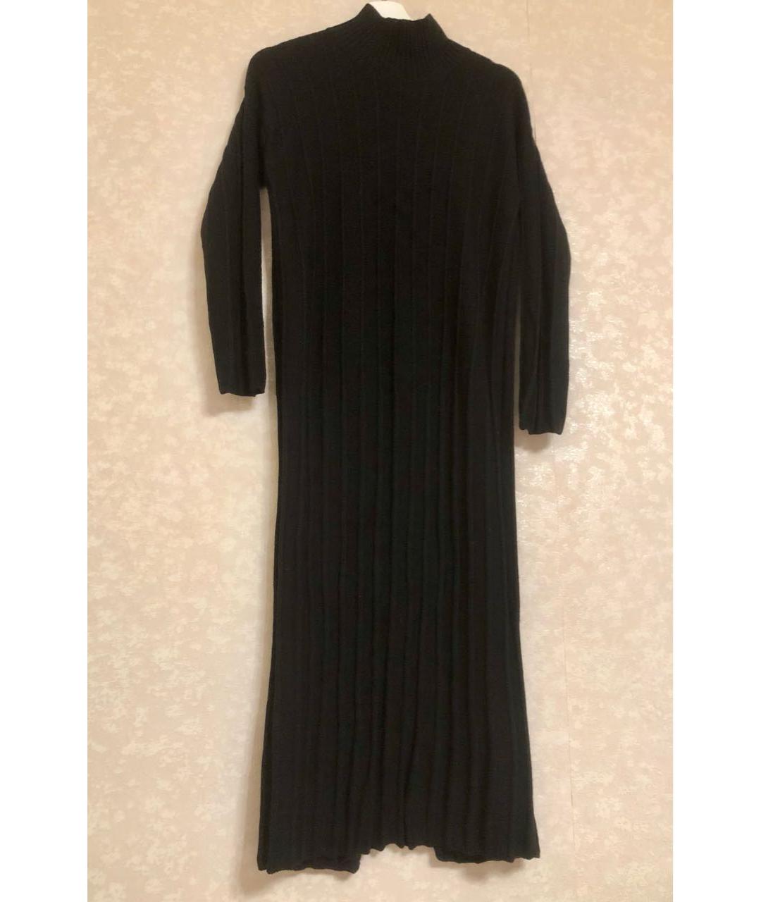 MAX MARA Черное шерстяное повседневное платье, фото 2