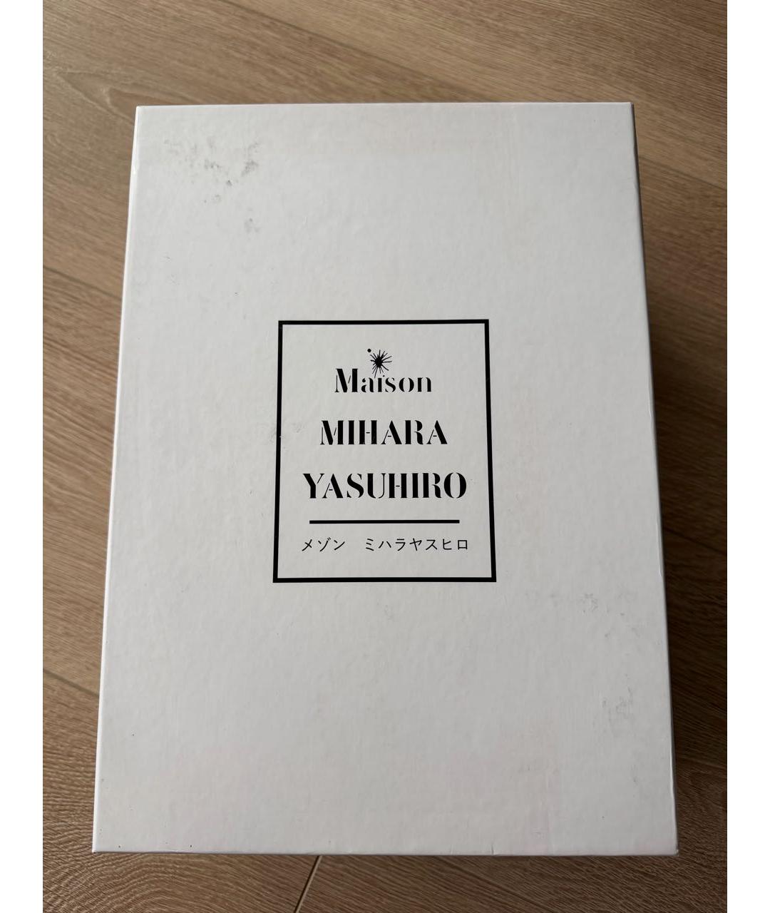 MAISON MIHARA YASUHIRO Черные текстильные низкие кроссовки / кеды, фото 6