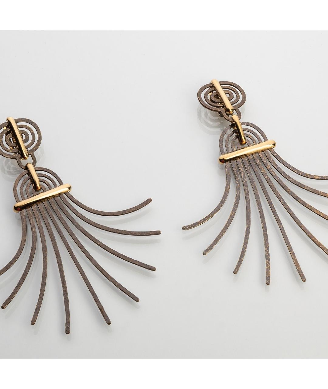 LANVIN Белые металлические клипсы, фото 8