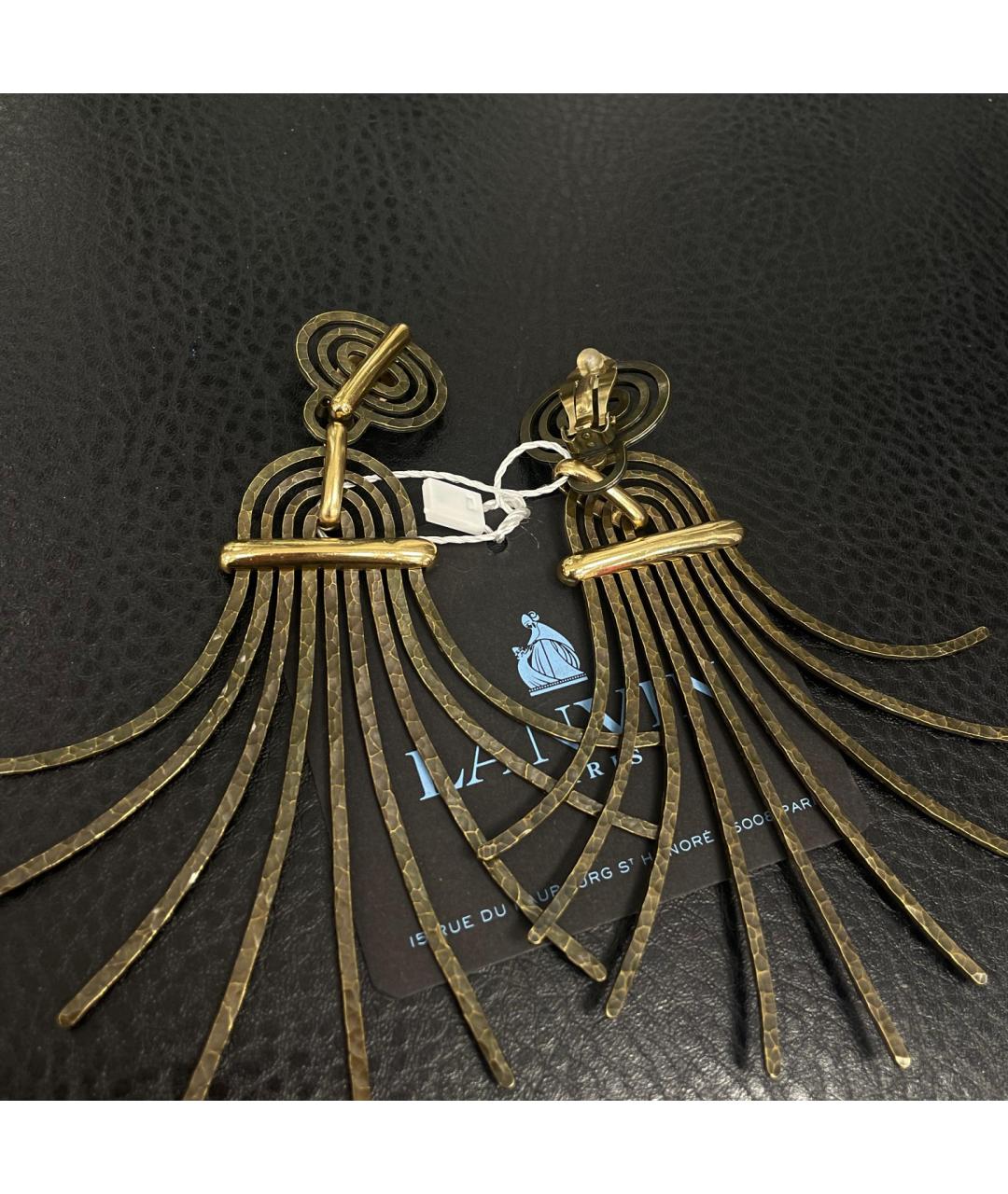 LANVIN Белые металлические клипсы, фото 7