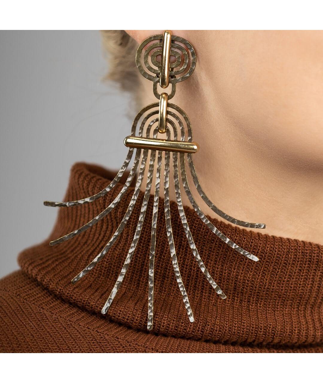 LANVIN Белые металлические клипсы, фото 4