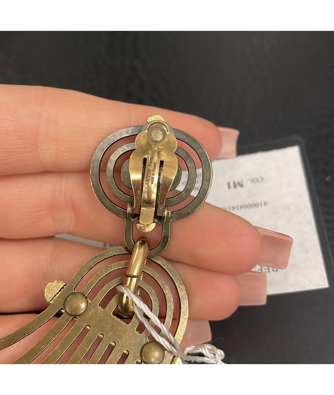 LANVIN Белые металлические клипсы, фото 6