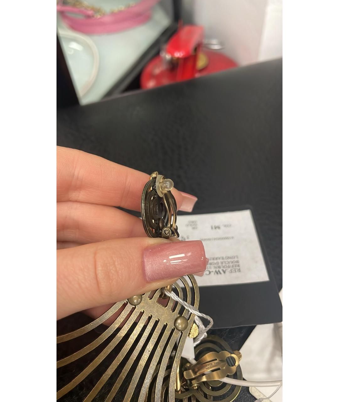 LANVIN Белые металлические клипсы, фото 5