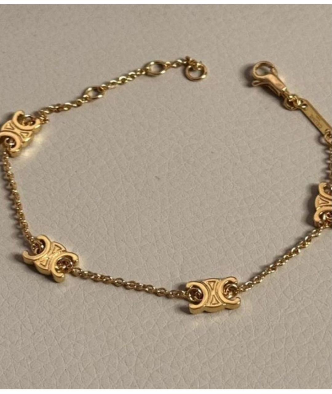 CELINE Желтый латунный браслет, фото 1