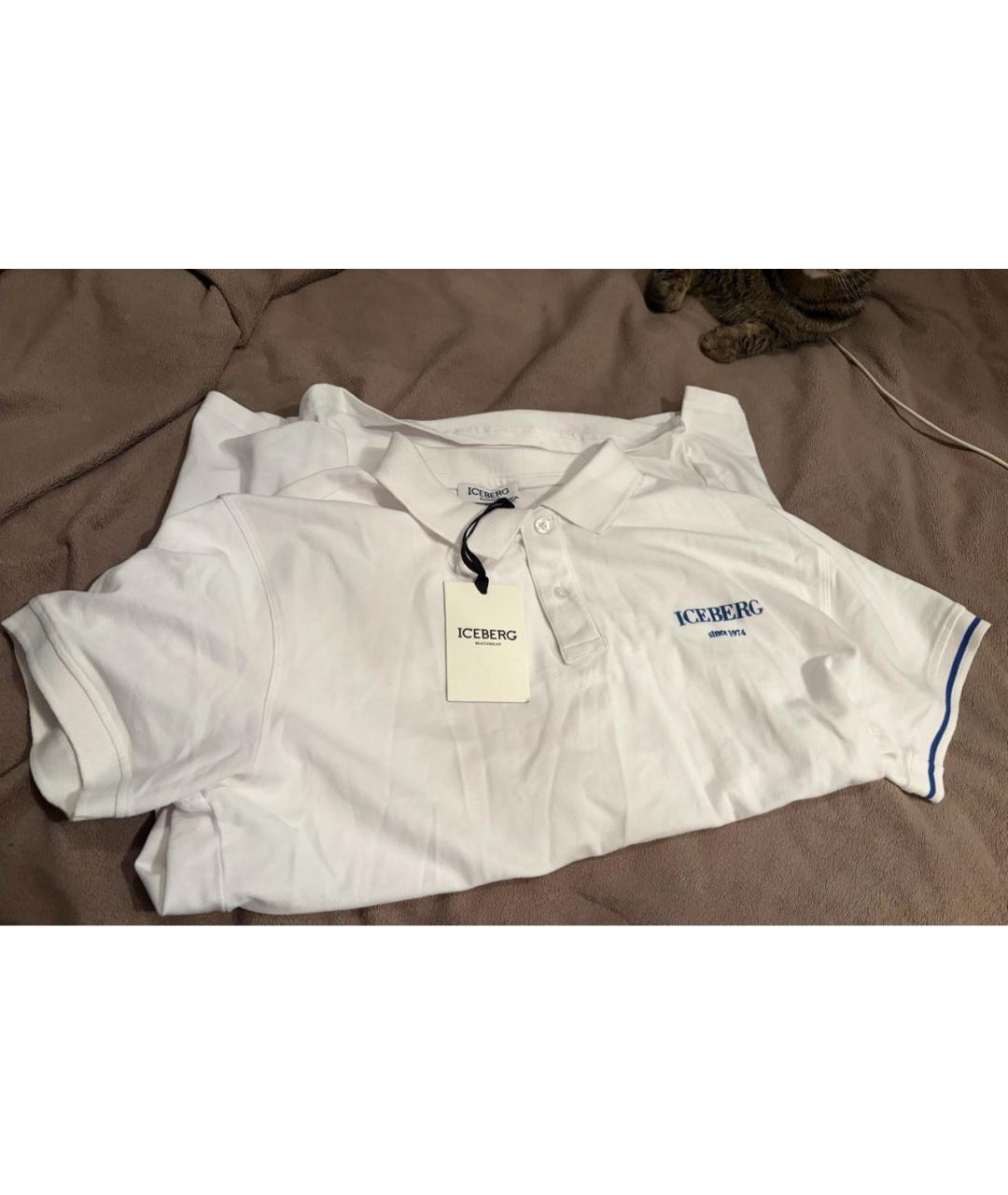 ICEBERG Белое хлопковое поло с коротким рукавом, фото 3