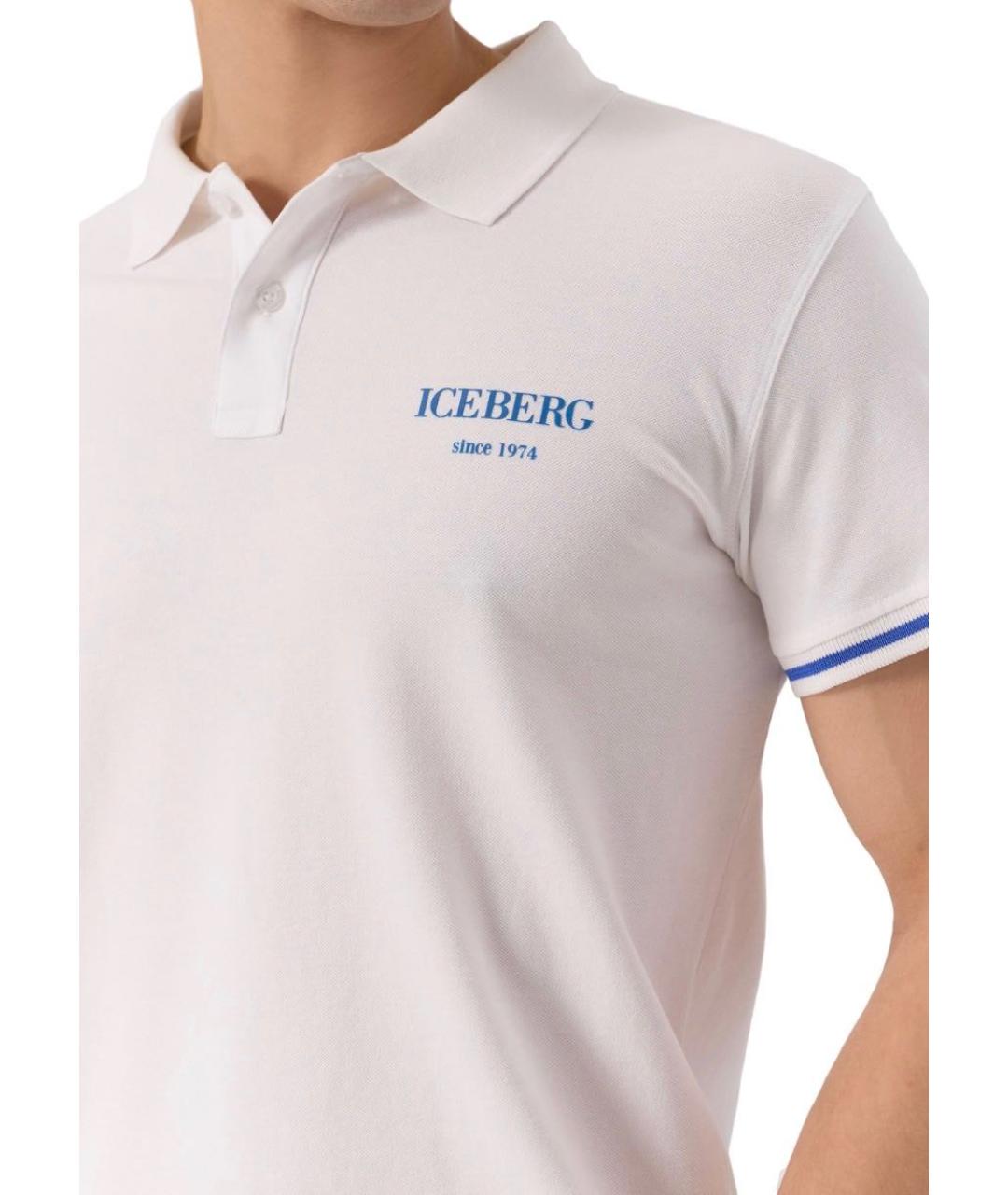 ICEBERG Белое хлопковое поло с коротким рукавом, фото 6