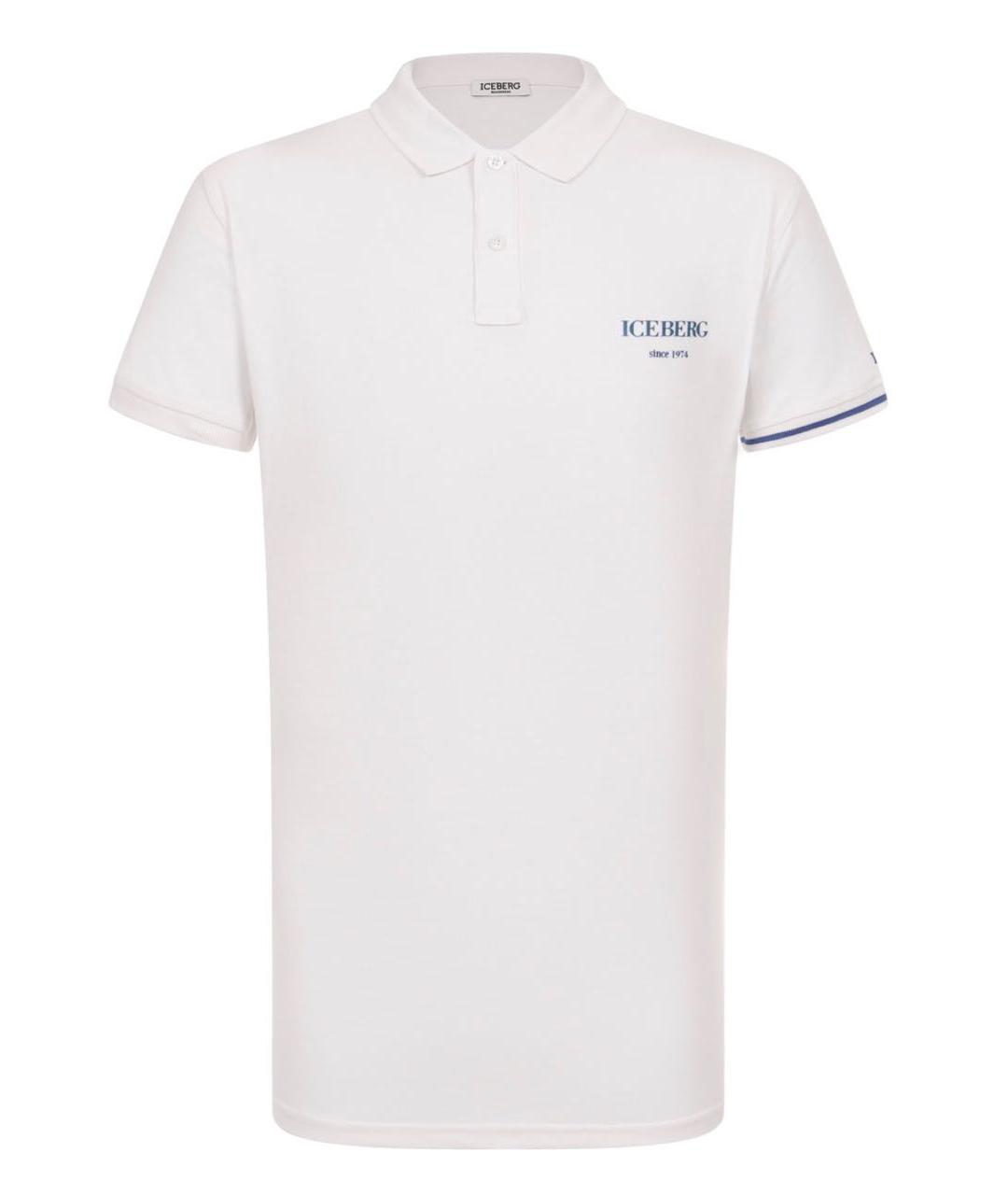 ICEBERG Белое хлопковое поло с коротким рукавом, фото 1