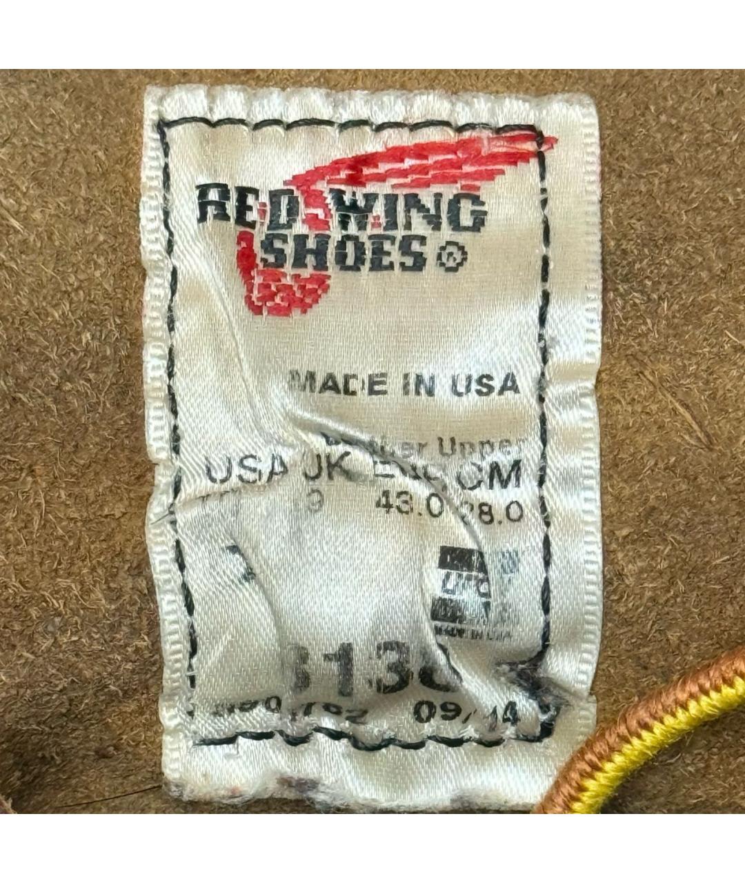 RED WING Коричневые кожаные высокие ботинки, фото 5