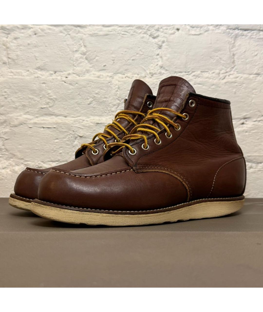 RED WING Коричневые кожаные высокие ботинки, фото 2