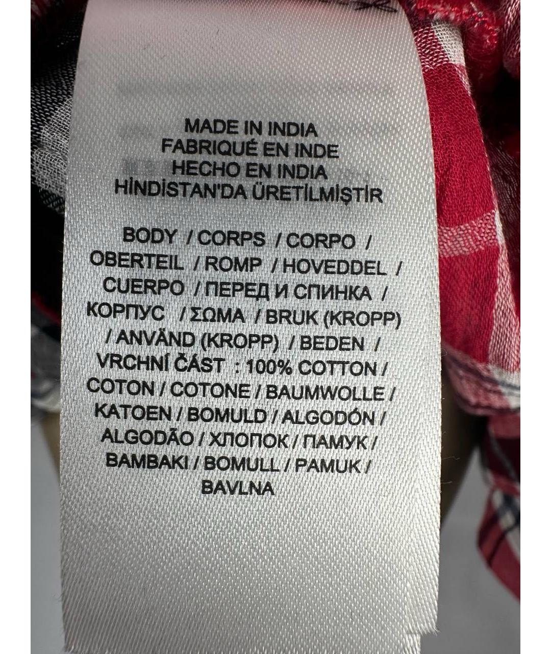 RALPH LAUREN Красная хлопковая рубашка, фото 5