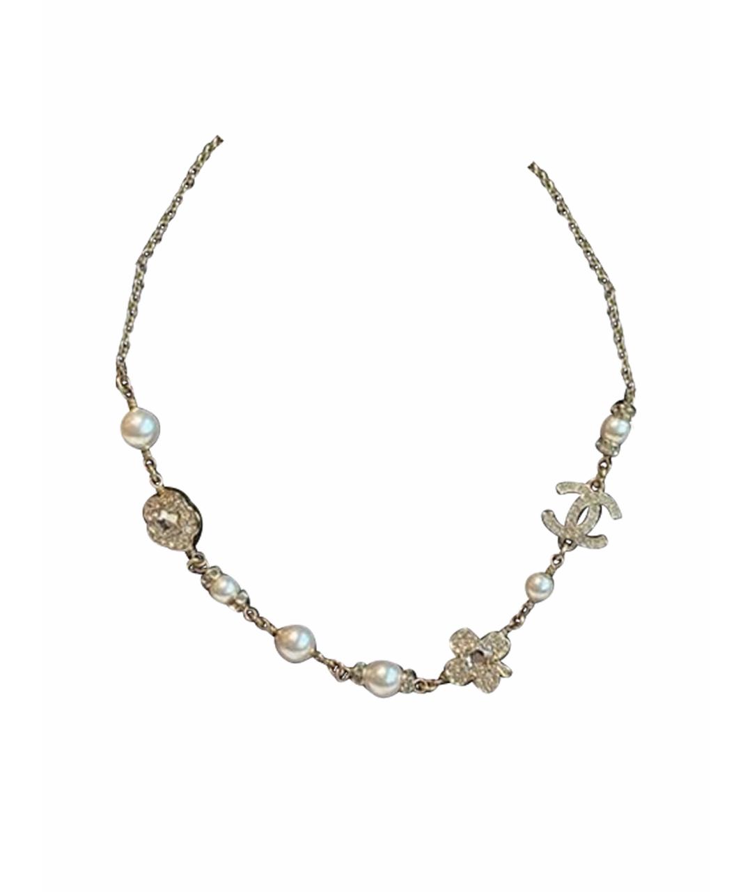 CHANEL Золотое металлическое колье, фото 1