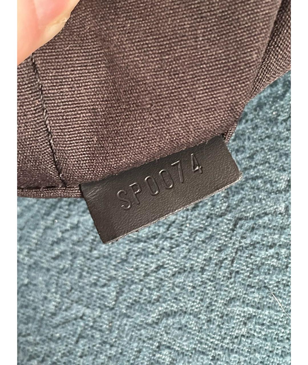 LOUIS VUITTON Черная кожаная сумка с короткими ручками, фото 8