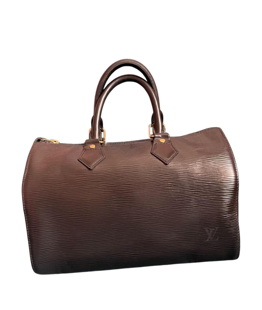 LOUIS VUITTON Черная кожаная сумка с короткими ручками, фото 1