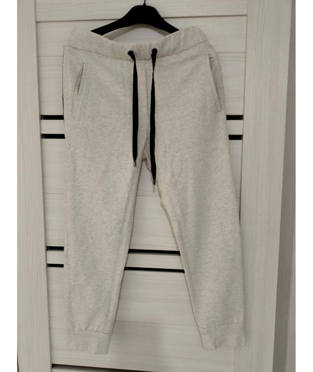 BRUNELLO CUCINELLI Бежевые хлопковые спортивные брюки и шорты, фото 8