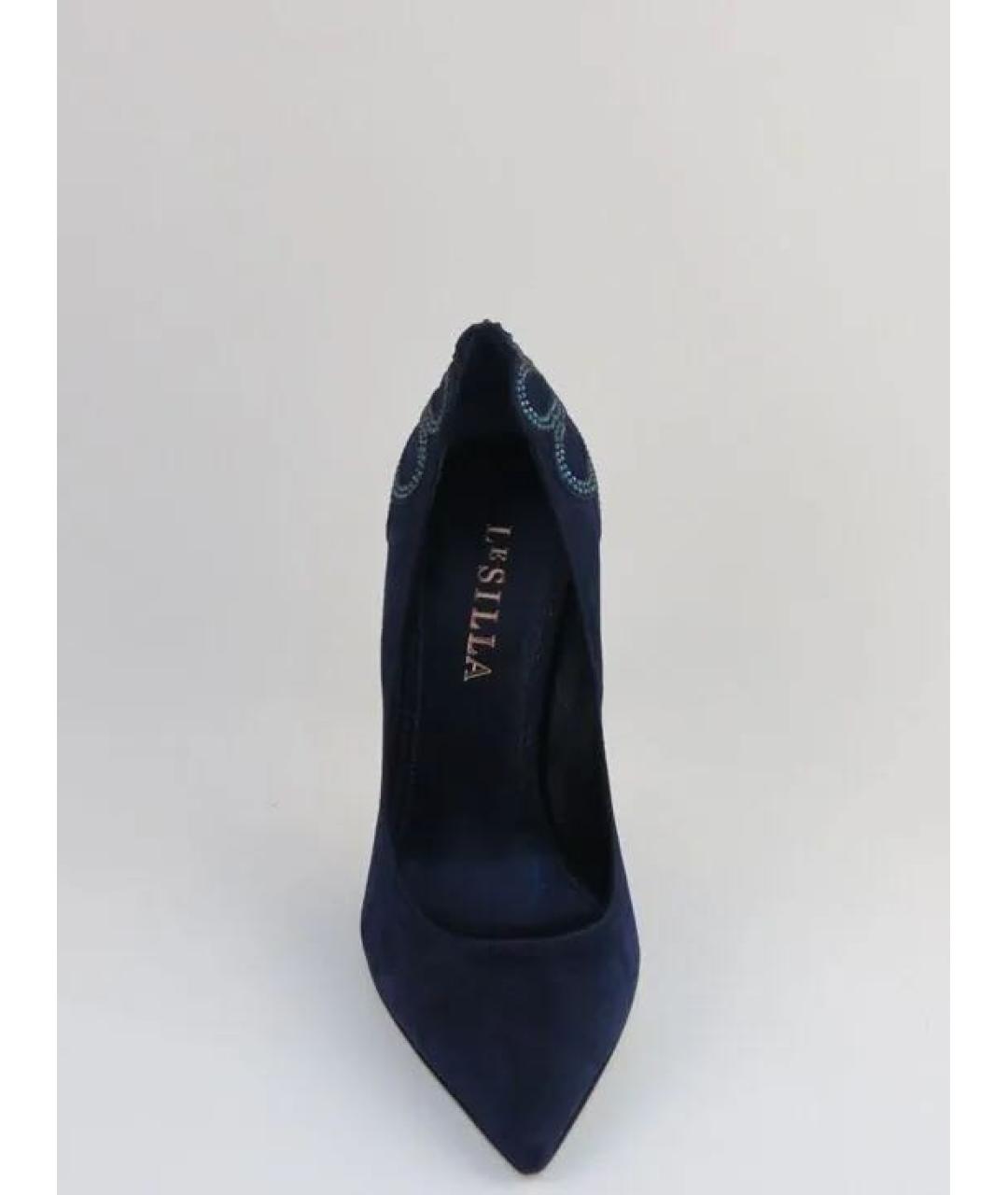LE SILLA Темно-синие замшевые туфли, фото 3