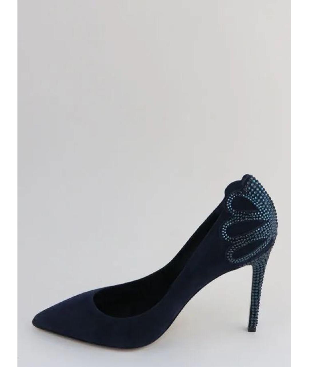 LE SILLA Темно-синие замшевые туфли, фото 2