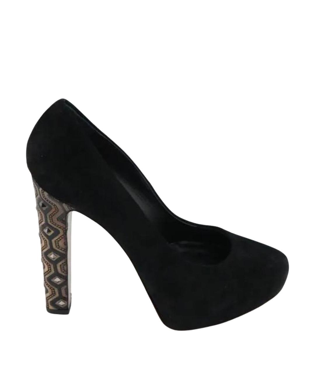 LE SILLA Черные замшевые туфли, фото 1