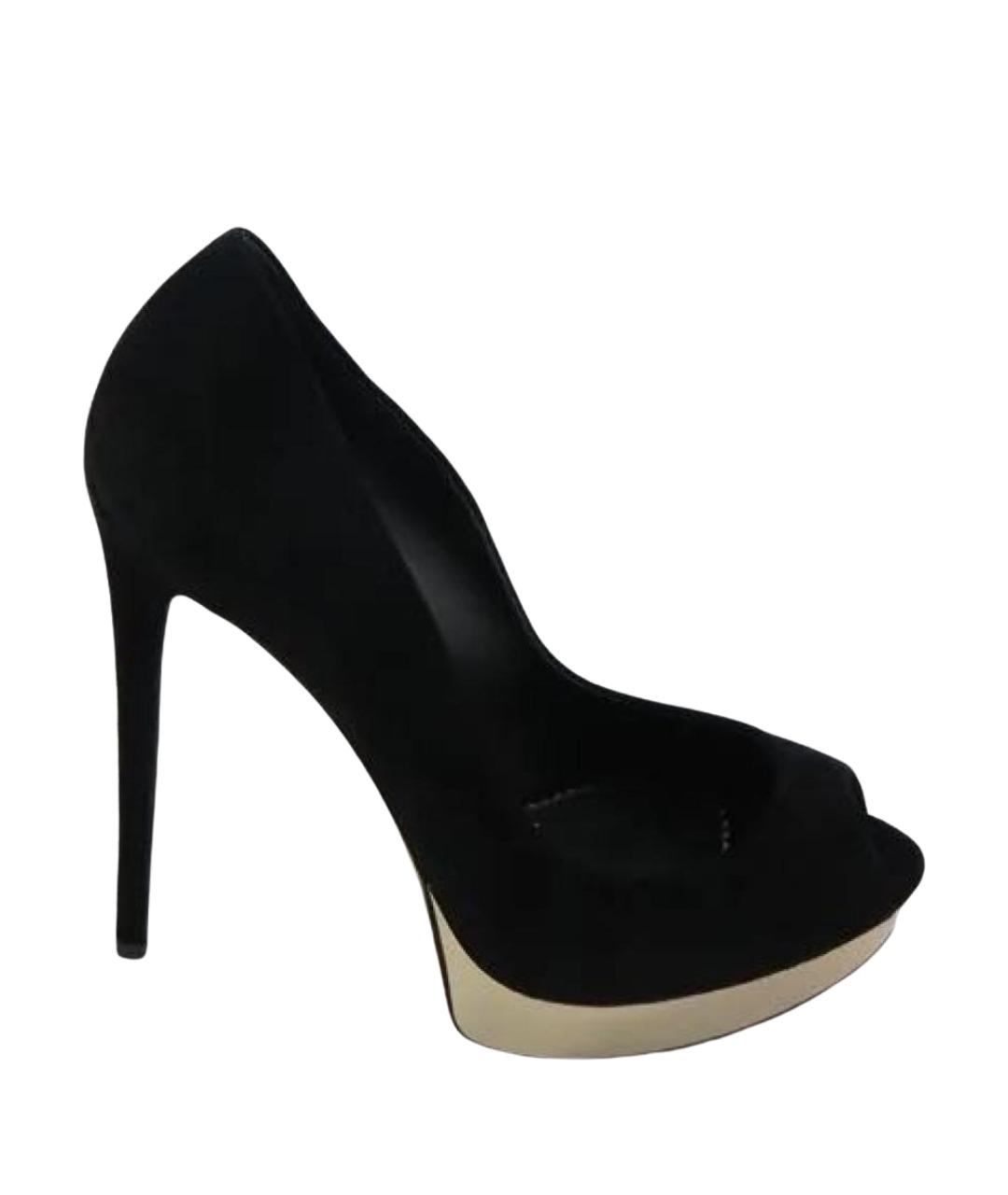 LE SILLA Черные замшевые туфли, фото 1