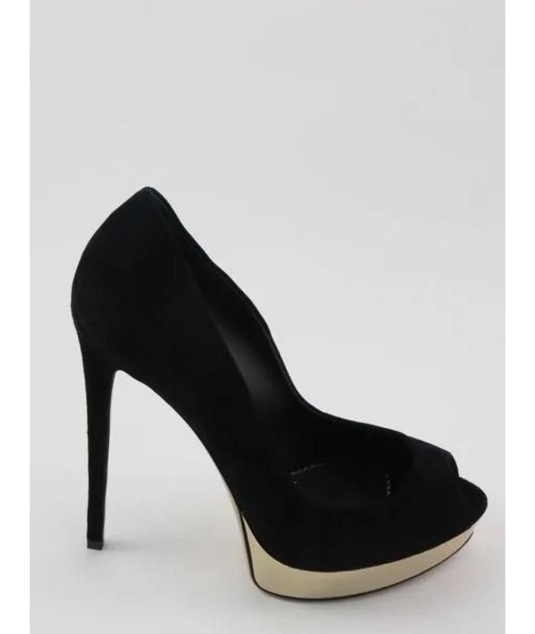 LE SILLA Черные замшевые туфли, фото 4