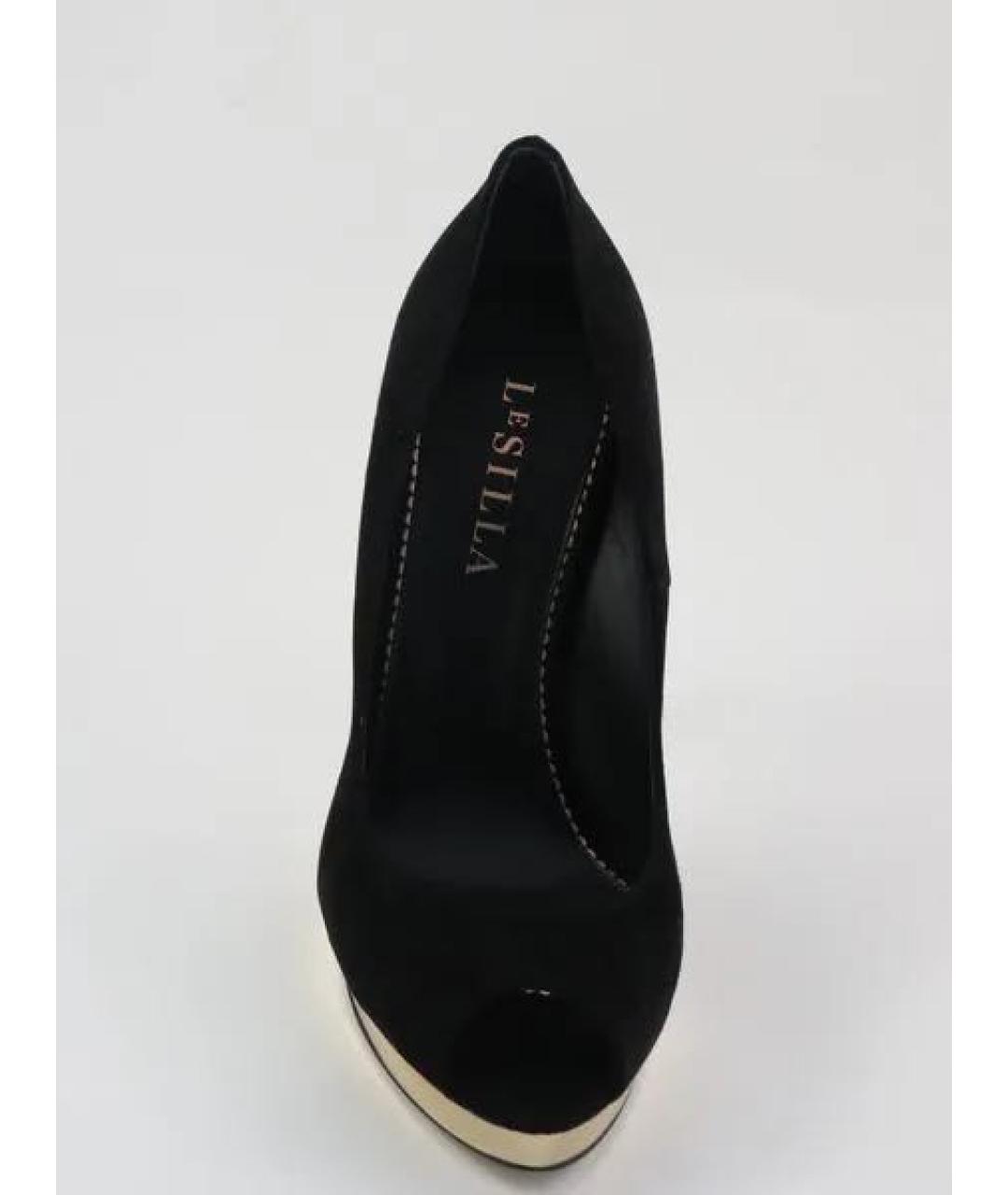 LE SILLA Черные замшевые туфли, фото 2