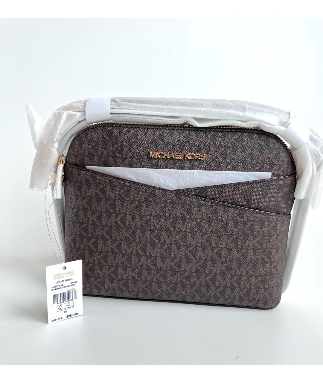MICHAEL MICHAEL KORS Коричневая сумка через плечо, фото 3