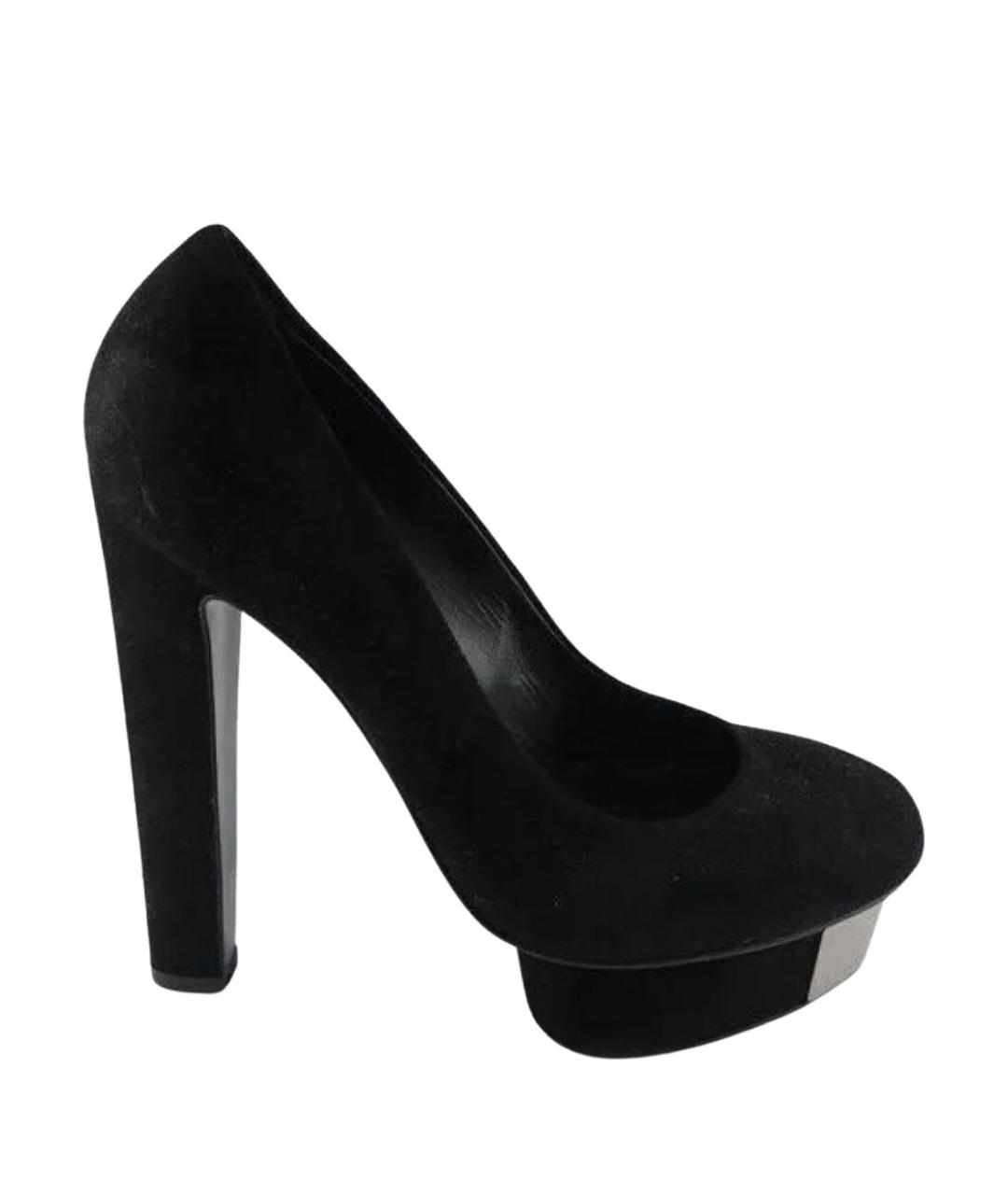 LE SILLA Черные замшевые туфли, фото 1