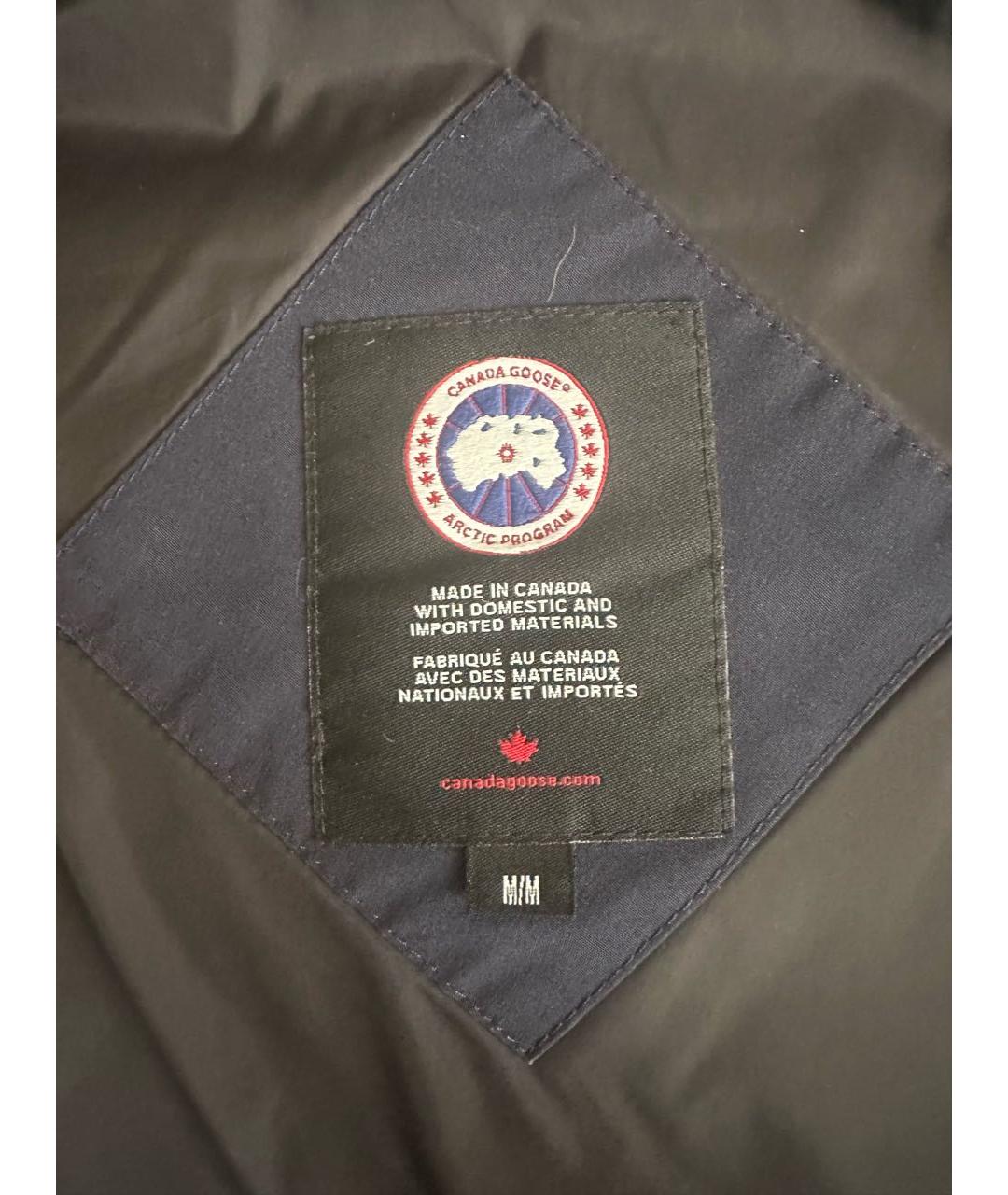 CANADA GOOSE Темно-синий полиамидовый пуховик, фото 8