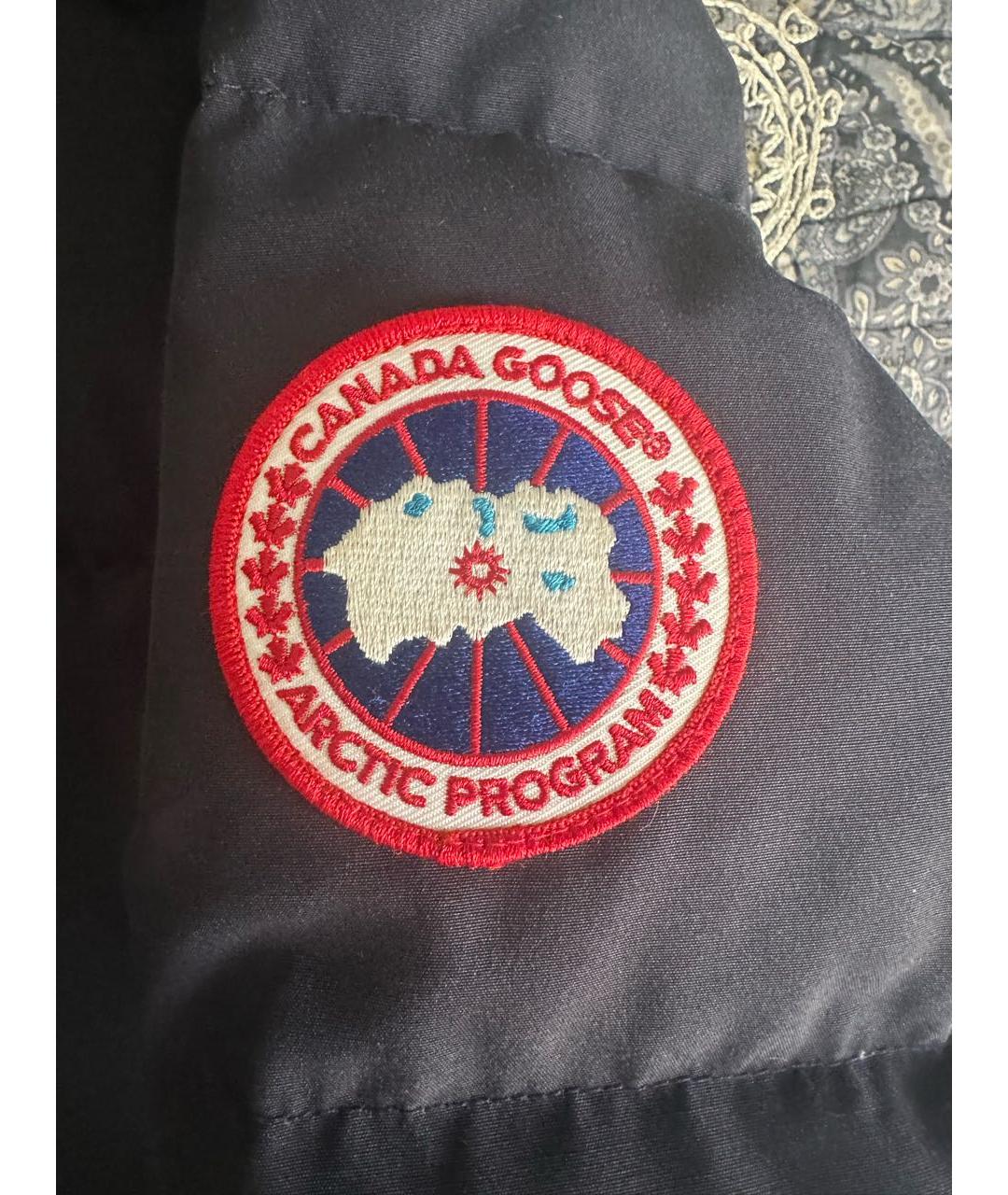 CANADA GOOSE Темно-синий полиамидовый пуховик, фото 4