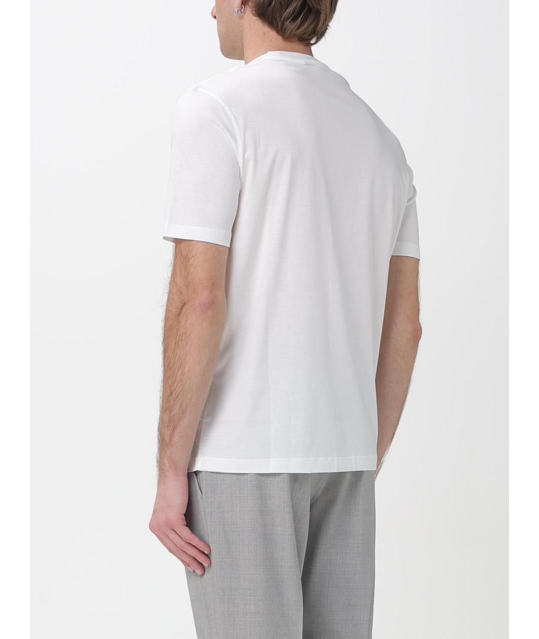 EMPORIO ARMANI Белая хлопковая футболка, фото 2