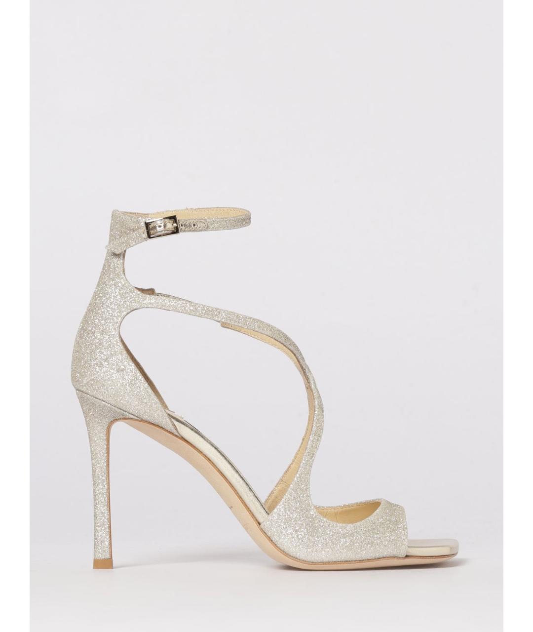 JIMMY CHOO Серебряные босоножки, фото 4