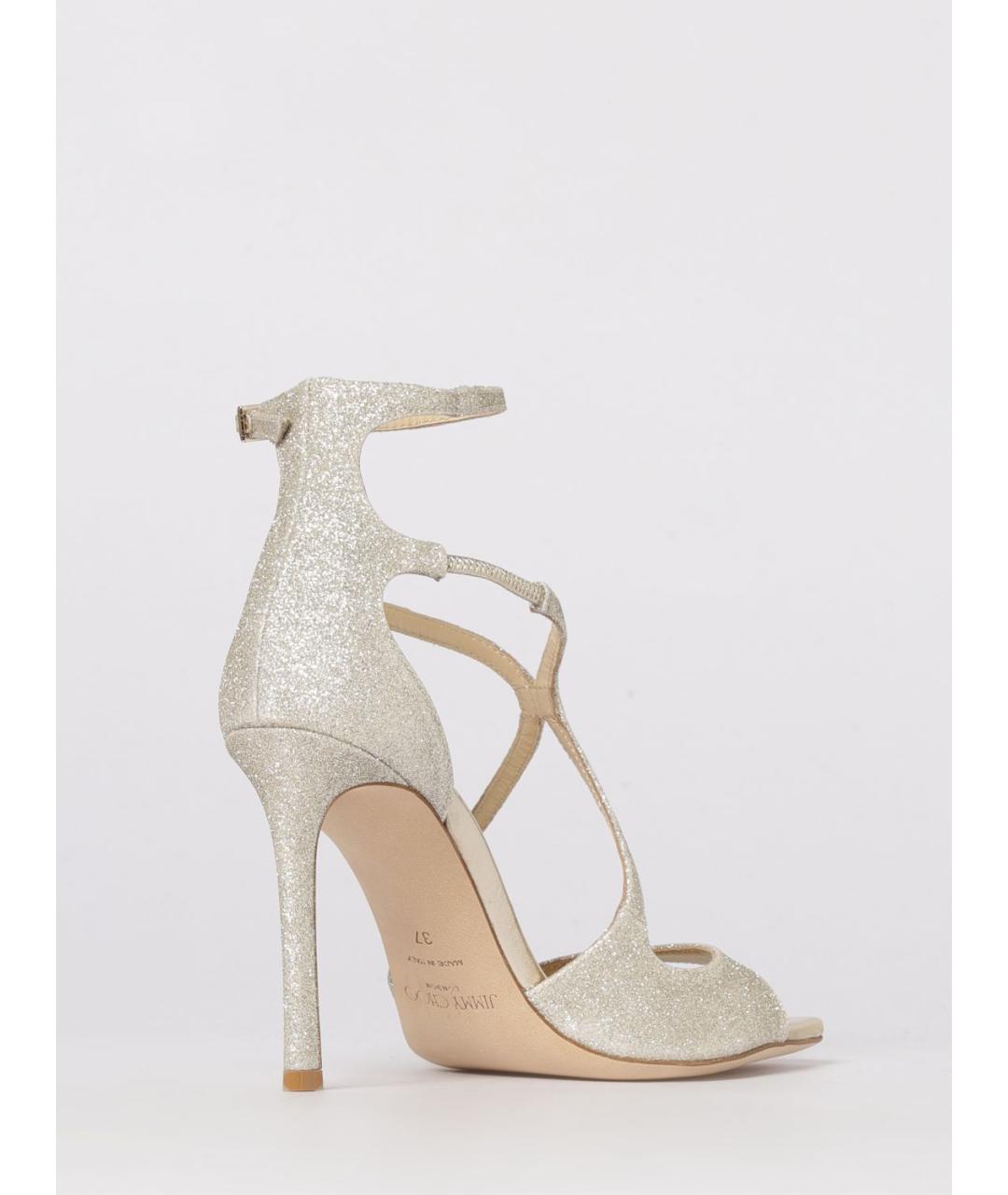 JIMMY CHOO Серебряные босоножки, фото 3