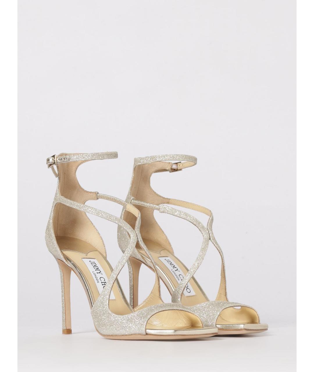 JIMMY CHOO Серебряные босоножки, фото 2