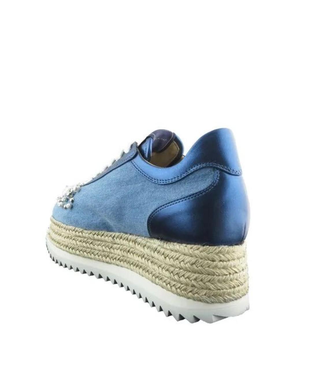 LE SILLA Синие текстильные кроссовки, фото 2