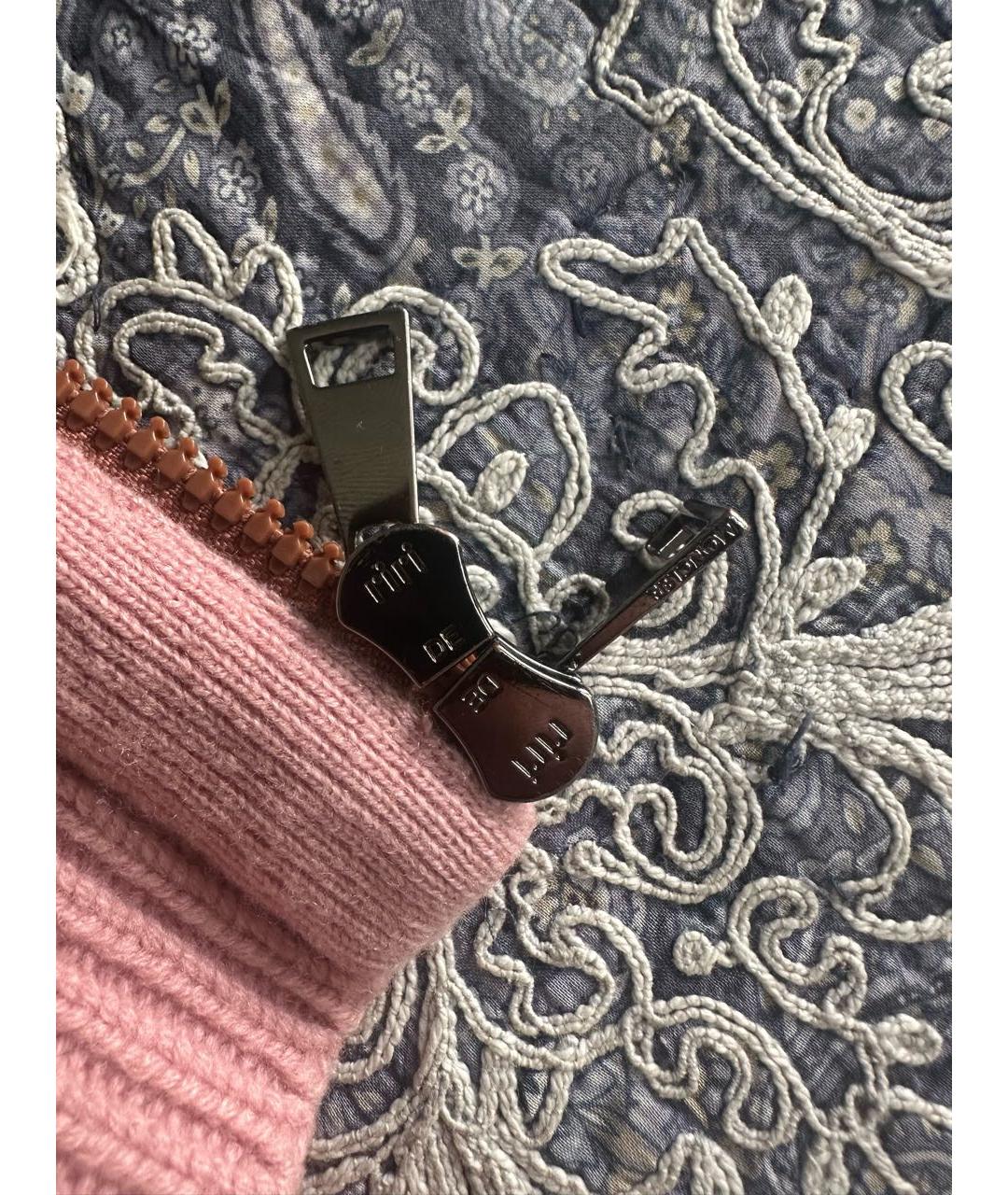 MONCLER Розовый шерстяной кардиган, фото 6