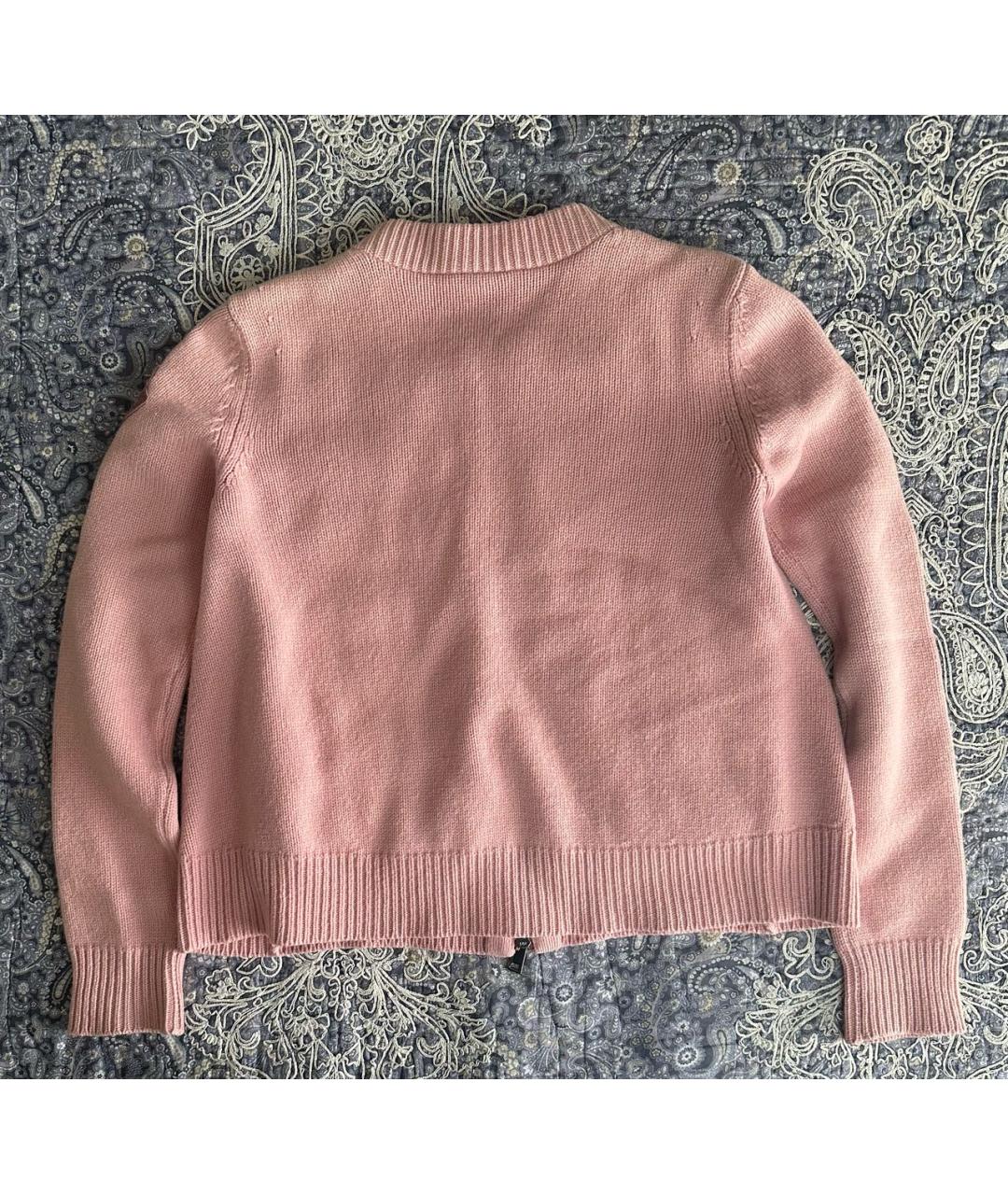 MONCLER Розовый шерстяной кардиган, фото 2