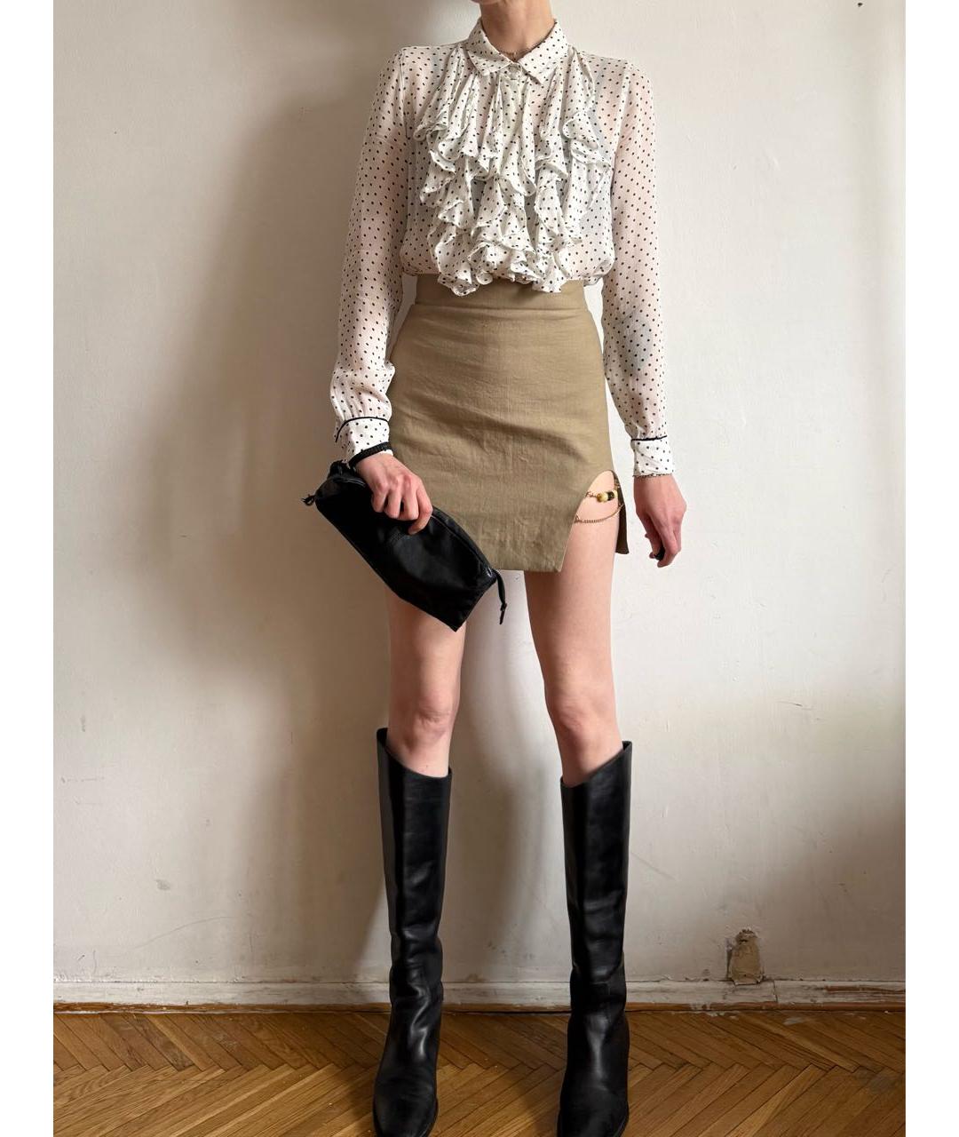 GANNI Белая вискозная блузы, фото 7