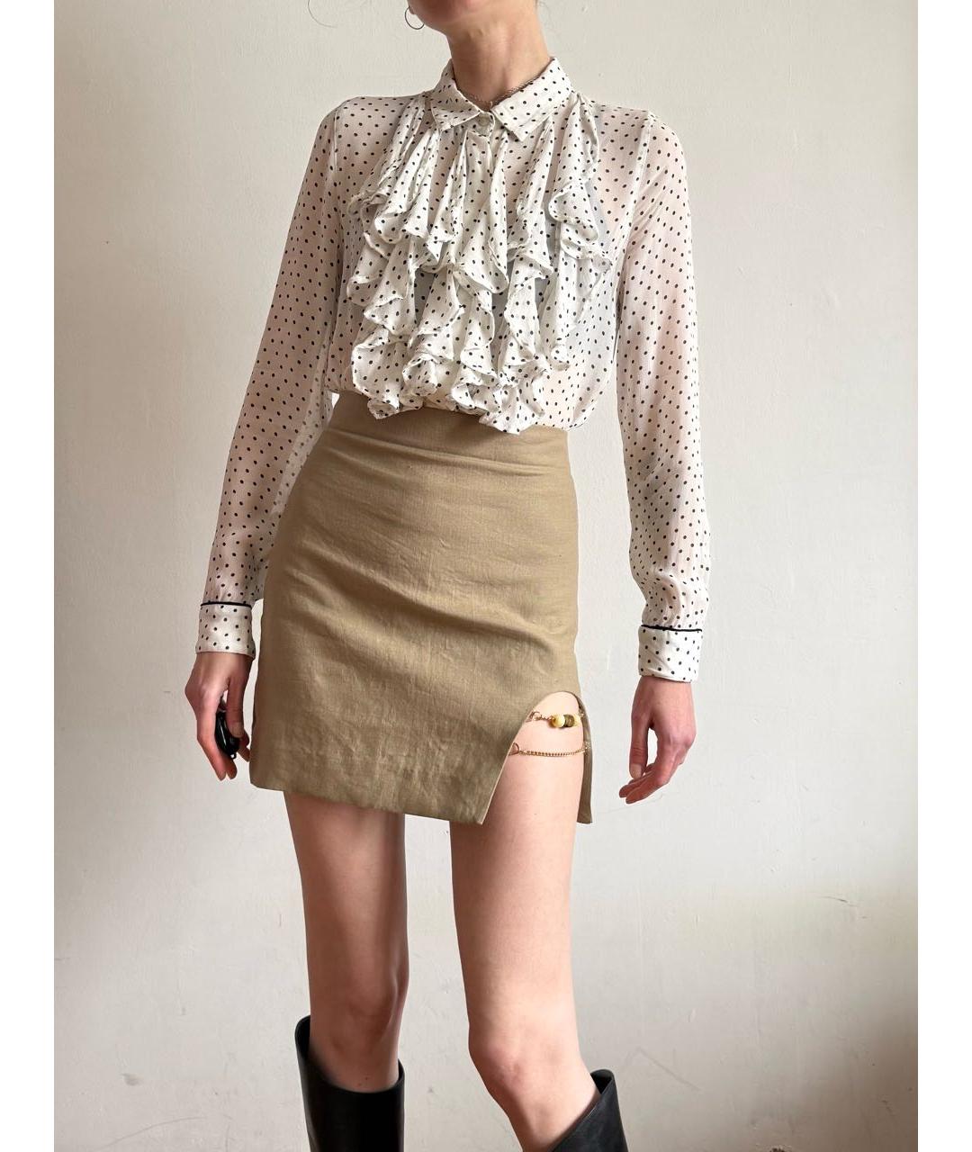 GANNI Белая вискозная блузы, фото 5