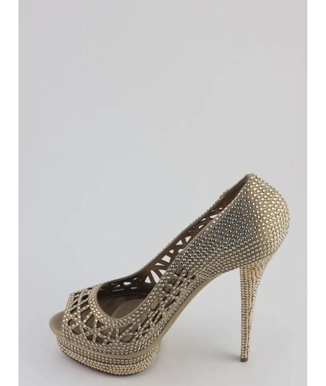 LE SILLA Золотые кожаные туфли, фото 2