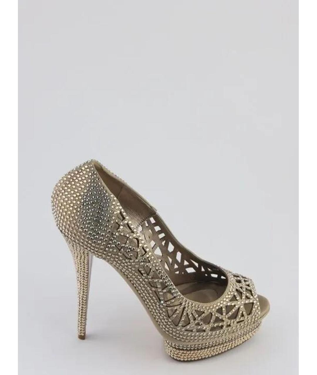 LE SILLA Золотые кожаные туфли, фото 4