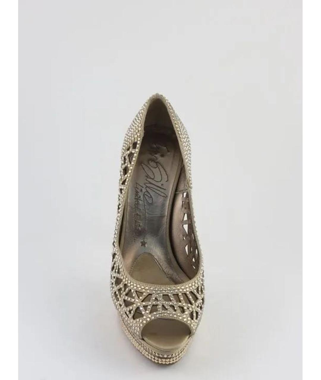 LE SILLA Золотые кожаные туфли, фото 3