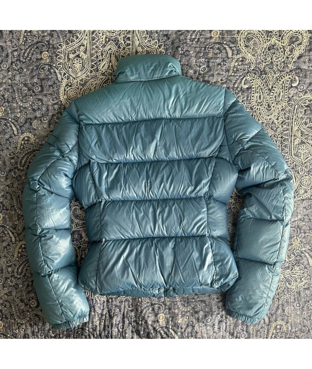 PRADA Голубой полиамидовый пуховик, фото 2