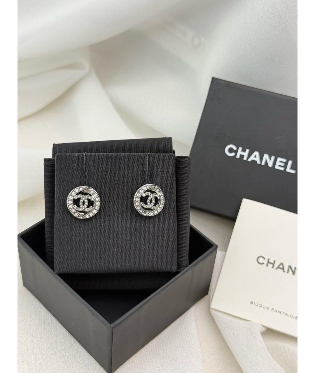 CHANEL Серебряные металлические серьги, фото 8