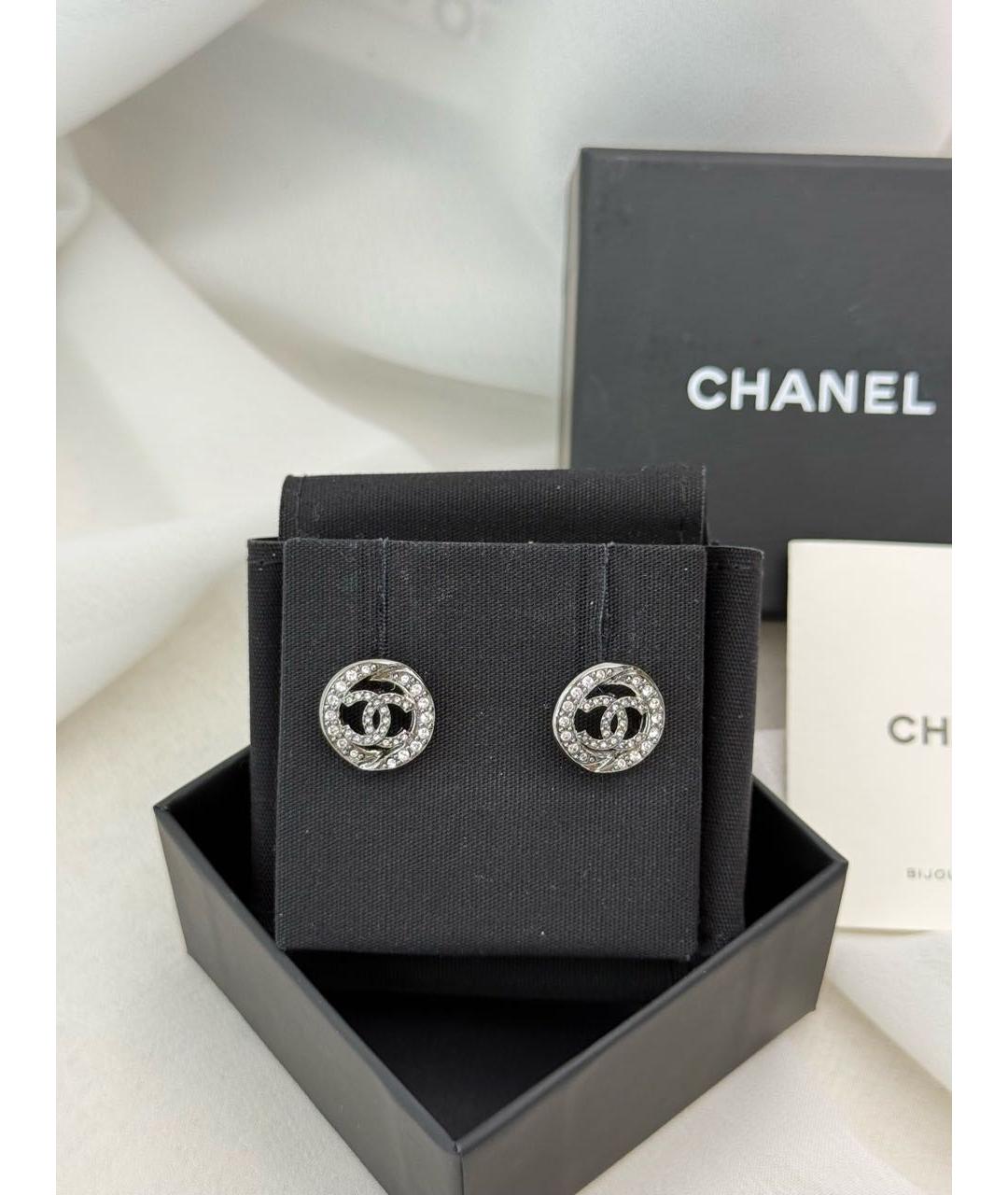 CHANEL Серебряные металлические серьги, фото 5