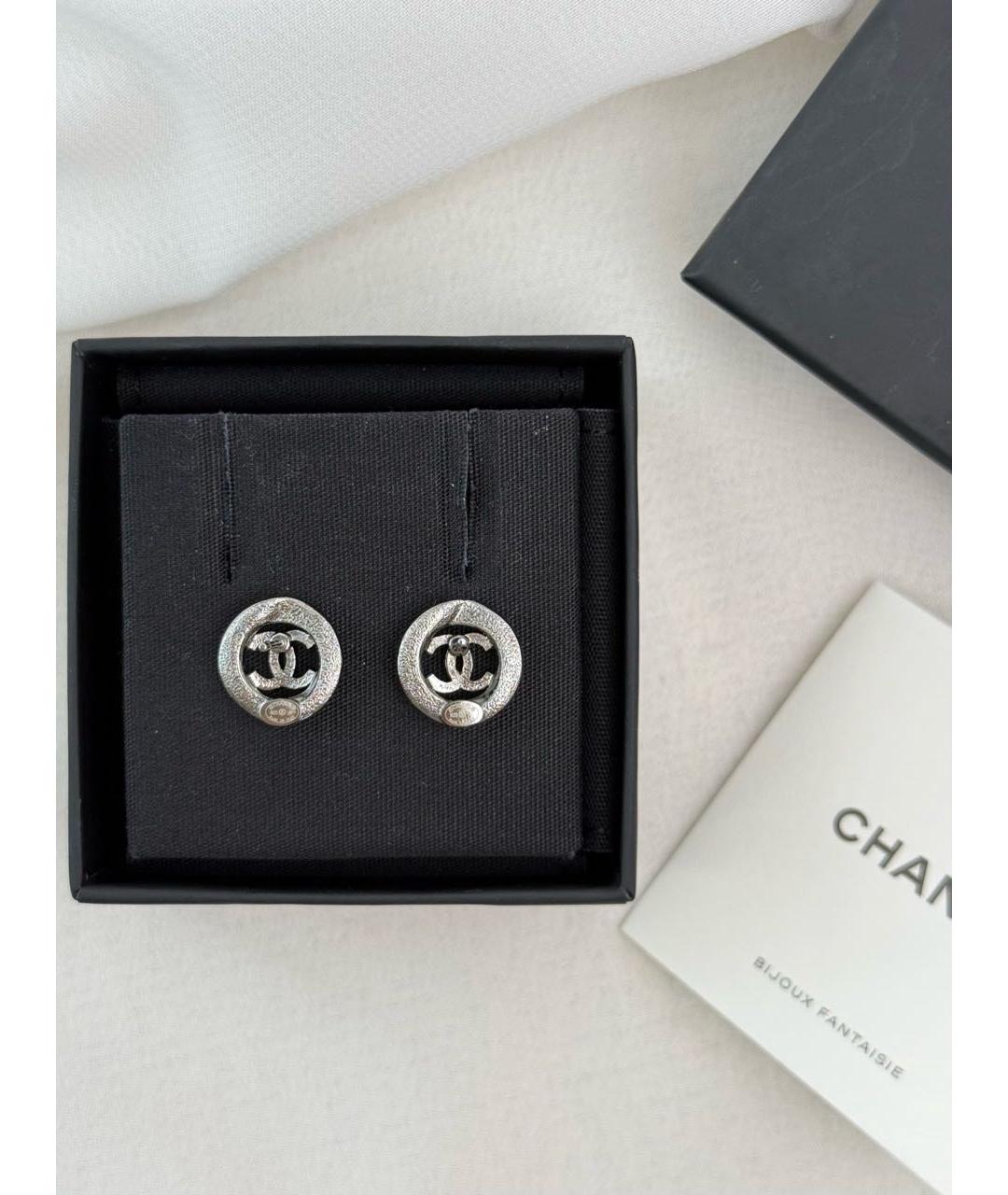 CHANEL Серебряные металлические серьги, фото 6
