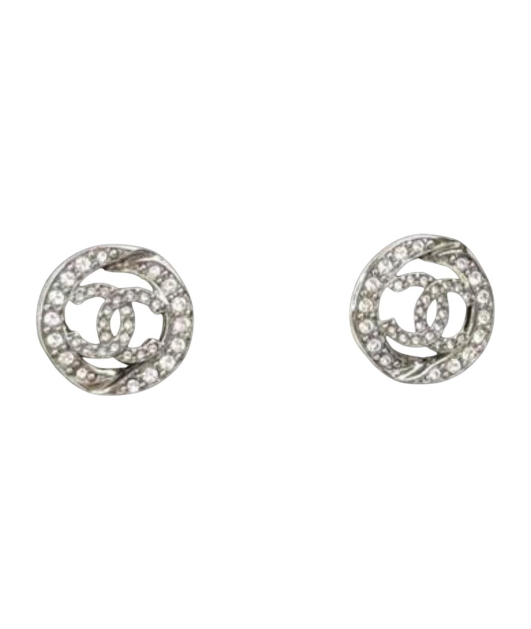 CHANEL Серебряные металлические серьги, фото 1